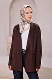 Ekose Desen İpek Twill Eşarp 4218D01