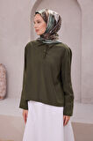 Obje Desen İpek Twill Eşarp 4205D01