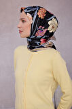 Çiçek Desen İpek Twill Eşarp 4219D01