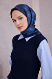 Ekose Desen İpek Twill Eşarp 4218D01