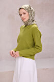Çiçek Desen İpek Twill Eşarp 4204D01