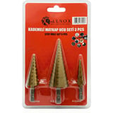 EKO KADEMELİ MATKAP UCU SETİ 3 LU SET BLİSTERLİ