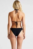 Kadın Çiçek Desenli Bikini Takımı Üçgen Kaplı Halter Yaka High Leg Kesim Örme Kumaş Modern