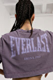 Everlast Bronx 1910 Oversize Turuncu Crop Kadın Tişört TW0014