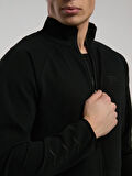 Ever Relaxed Regular Siyah Yüksek Yaka Erkek Full Zip Sweatshirt