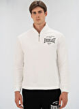 Everlast TM0104 112-Everlast Bronx NYC H.Zip Beyaz Fermuarlı Yaka Regular Fit Düz Erkek Sweatshırt
