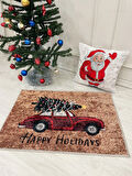 Happy Holidays Yılbaşı Paspas 60x90  Ölçü 60x90
