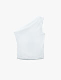 Asimetrik Drape Detaylı Tek Omuz Bluz