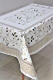 Dora Astarlı Silinebilir Pvc 120x160 Hazır Muşamba Masa Örtüsü - Yapraklı-220-3