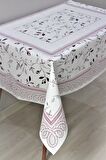 Dora Astarlı Silinebilir Pvc 120x160 Hazır Muşamba Masa Örtüsü - Yapraklı-220-3