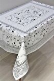 Dora Astarlı Silinebilir Pvc 120x160 Hazır Muşamba Masa Örtüsü - Yapraklı-220-3