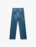Pamuklu Düz Kesim Düz Paça Jean Pantolon - Carpenter Jean