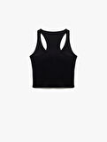 U Yaka Kolsuz Slim Fit İnterlok Sporcu Atleti
