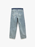 Normal Bel Pamuklu Cep Detaylı Bol Baggy Jean Pantolon