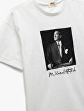 Pamuklu Kısa Kollu Bisiklet Yaka Atatürk Baskılı Tişört