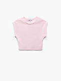Bisiklet Yaka Kolsuz Modal Karışımlı Slim Fit Crop Kadın Tişört