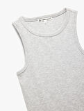 Bisiklet Yaka Kolsuz Slim Fit Basic Atlet