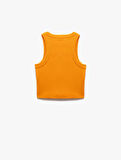 Halter Yaka Fitilli Slim Fit Crop Kadın Atlet