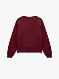 Üç İplik Şardonlu Uzun Kollu Bisiklet Yaka Basic Sweatshirt