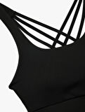 Slim Fit U Yaka Sırt Detaylı Sporcu Sütyeni