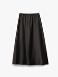 Standart Bel Regular Fit Saten Midi Etek