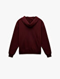 Şardonlu Kanguru Cep Detaylı Kapüşonlu Fermuarlı Oversize Sweatshirt