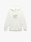 Üç İplik Şardonlu Kanguru Cep Detaylı Kedi Baskılı Kapüşonlu Sweatshirt