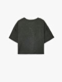 Kısa Kollu Bisiklet Yaka Basic Oversize Tişört