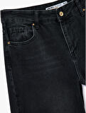 Düşük Bel Rahat Kalıp Geniş Paça Jean Pantolon - Loose Straight Fit Jean