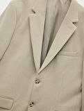 Pike Kumaş Uzun Kollu Kapaklı Cep Detaylı Düğmeli Slim Fit Mono Yaka Blazer Ceket