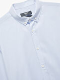 Regular Fit Pamuklu Oxford Uzun Kollu Düğmeli Yaka Gömlek
