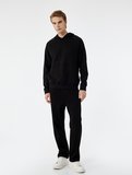 Kanguru Cepli Lastik Detaylı Uzun Kollu Kapüşonlu Sweatshirt