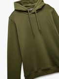 Şardonlu Uzun Kollu Basic Kapşonlu Sweatshirt