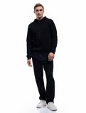 Şardonlu Uzun Kollu Basic Kapşonlu Sweatshirt