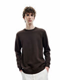 Pamuklu Uzun Kollu Bisiklet Yaka Erkek Basic Sweatshirt