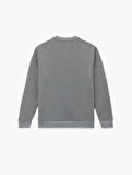 Dokulu Uzun Kollu Basic Bisiklet Yaka Sweatshirt