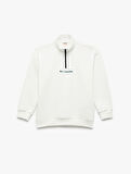 Dik Yaka Uzun Kollu Fermuarlı Sweatshirt