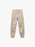Pamuklu Beli Bağcıklı Basic Jogger Pantolon