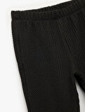 Beli Lastikli Dokulu  Basic İspanyol Paça Pantolon
