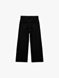 Pamuklu Geniş Paça Denim Pantolon
