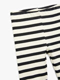 Çizgili Kaşkorse Dar Kalıp Pamuklu Tayt