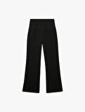 Pamuklu İspanyol Paça Slim Fit Basic Pantolon