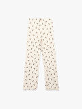 Pamuklu Rahat Kalıp Ayıcık Baskılı Pijama Altı