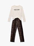 Pamuklu Baskı Detaylı Pijama Takımı
