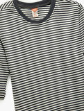 Uzun Kollu Bisiklet Yaka Pamuklu Çizgili Tişört
