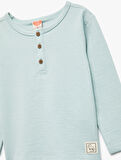 Pamuklu Uzun Kollu Düğmeli Tişört