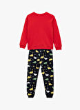 Koton Baskılı Kırmızı Erkek Çocuk Pijama Takımı 6WMB10062TK