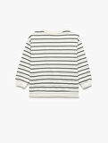 Şardonlu Uzun Kollu Bisiklet Yaka Sweatshirt