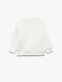 Yılbaşı Baskılı Uzun Kollu Şardonlu Bisiklet Yaka Sweatshirt