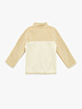 Uzun Kollu Dik Yaka Fermuarlı Polar Sweatshirt